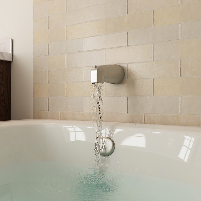 Bec de remplacement pour baignoire en acier inoxydable, Nickel brossé