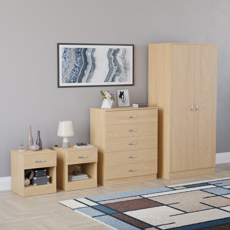 Maybery Piece Bedroom Set, Pine
