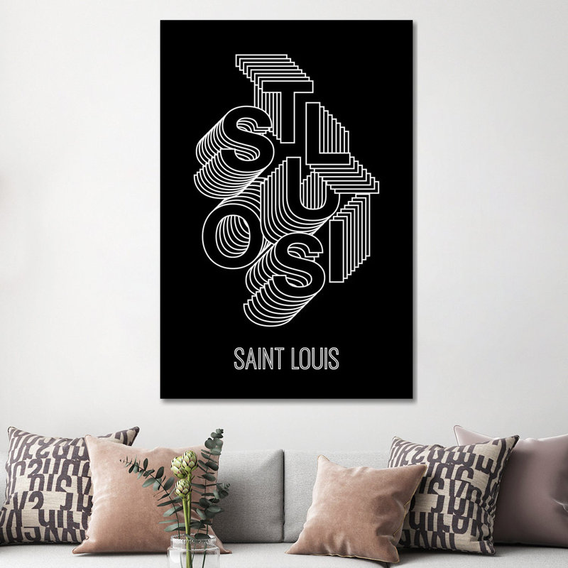 St. Louis Steps - Dark Background by Benton Park Prints - Wrapped Canvas Gallery-Wrapped Canvas Giclée