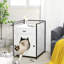 Enceinte de litière pour chat avec tiroir de rangement pour table