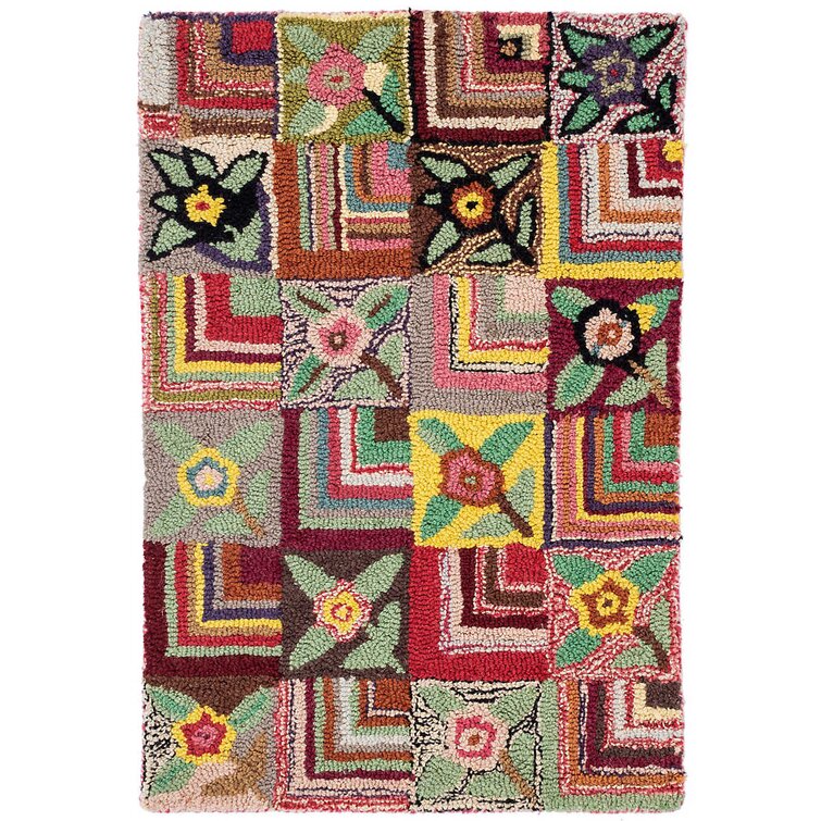 Gypsy Rose Floral Hand Hooked Wool Area Rug