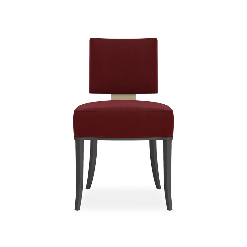 Caracole Classic Upholstered Dining Chair, Black/Gold, Red