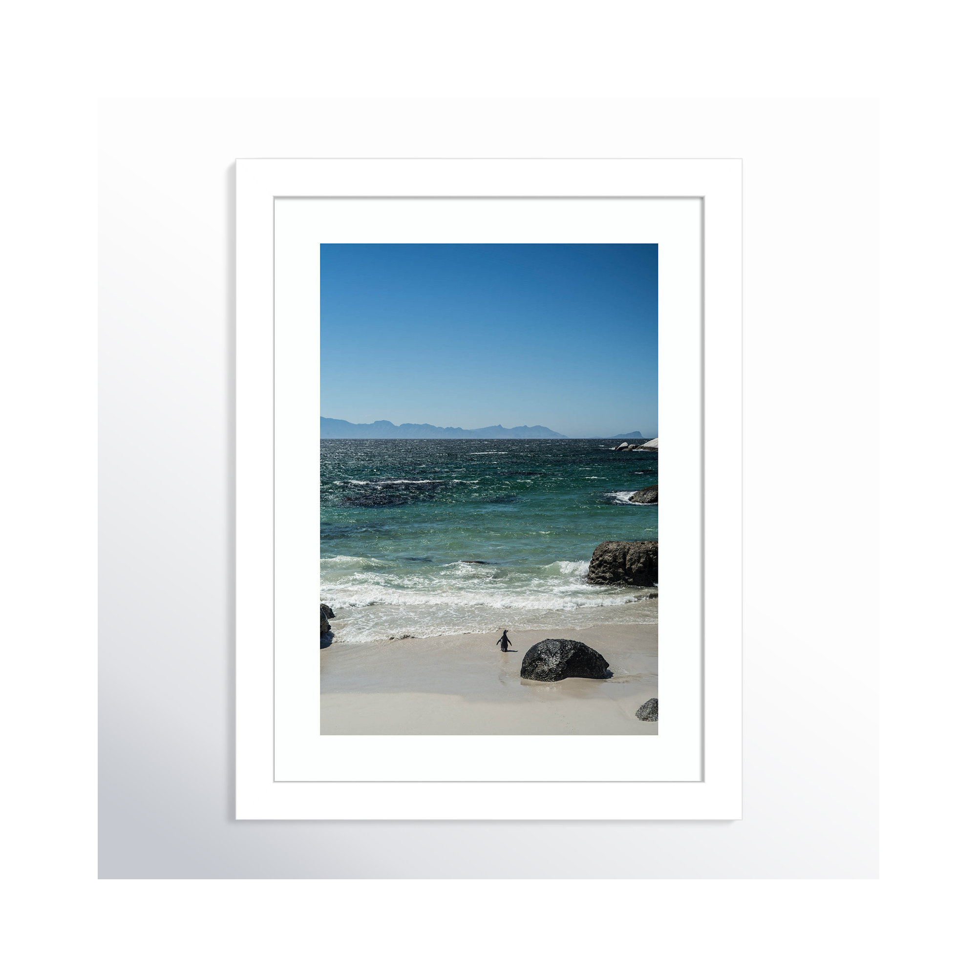 Heading Out to Sea by Shot by Clint Wood Framed Wall Art Print, 13" H x 10" W, White