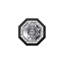 Alexandria Non-Turning Glass Knob with Rosewood Trim