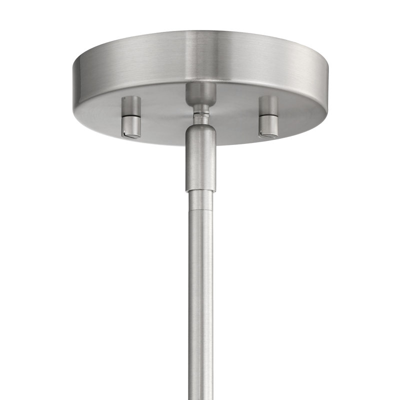 Luminaire suspendu cylindrique simple à 1 lumière Mafaz, Nickel