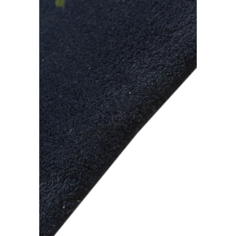 Tapis carré bleu marine Myrick