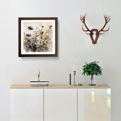 Wildflowers Ink Wash No.2 - Framed Print