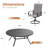 8-Person Round Patio Dining Set With Swivel Textilene Chairs-479094114
