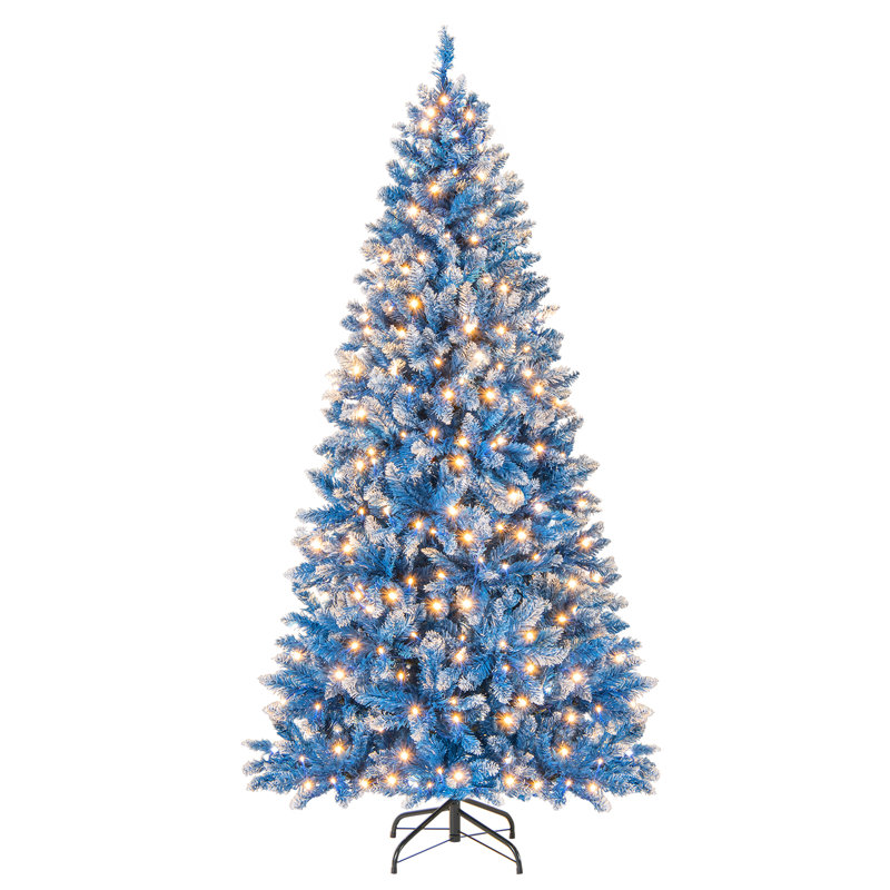 Arbre de Noël artificiel 6 pi avec 270 lumières DEL blanc chaud et 8 modes d'éclairage, H 6 pi