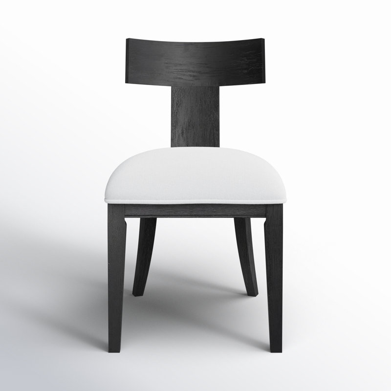 Tegan 18'' H Upholstered Oak Side Chair, Charcoal