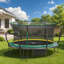 Trampoline 14 pi Springfree No Gap avec cordes élastiques pour une expérience de rebondissement sécuritaire, silencieuse et douce