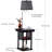 Madison 56 in. Modern LED Bedside Table Lamp with Fabric Drum Shade and Built-In USB Port