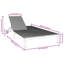 Chaise longue en rotin brun-1580627736
