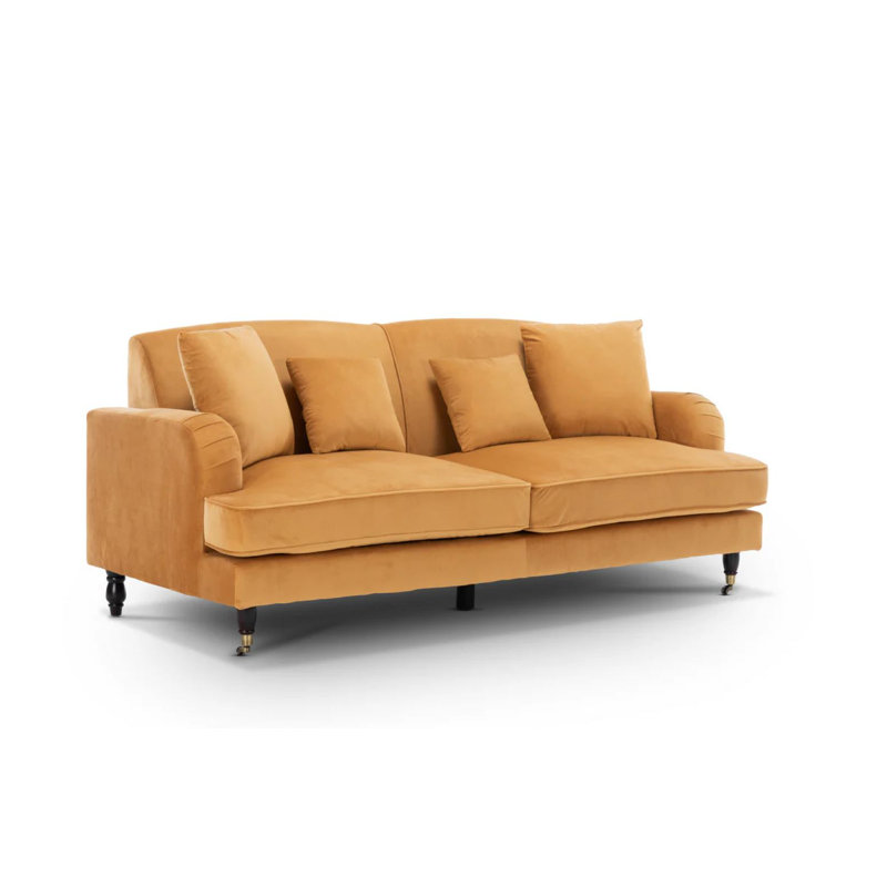 Penermon Roll Arms Sofa, 3, Gold