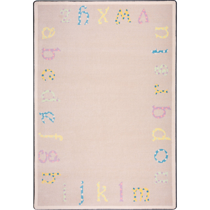 Tapis à pois ABC par Joy Carpets, Rectangle 5 pi 4 po x 7 pi 8 po