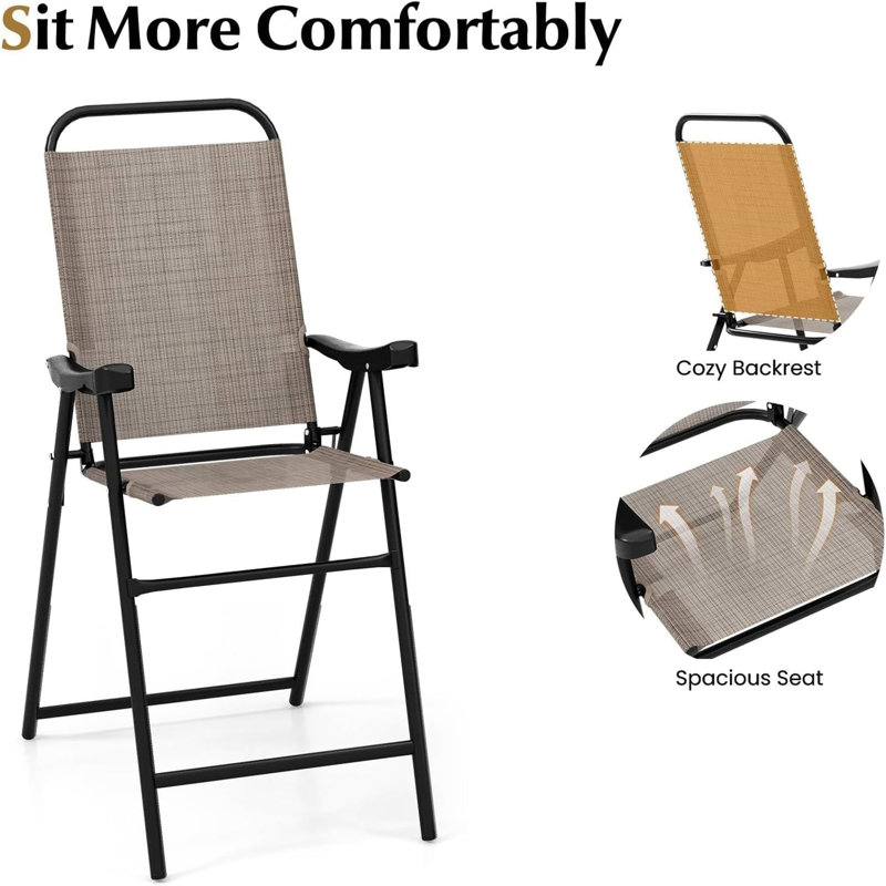 Caelean 2 - Person Metal Patio Dining Set with Round Table