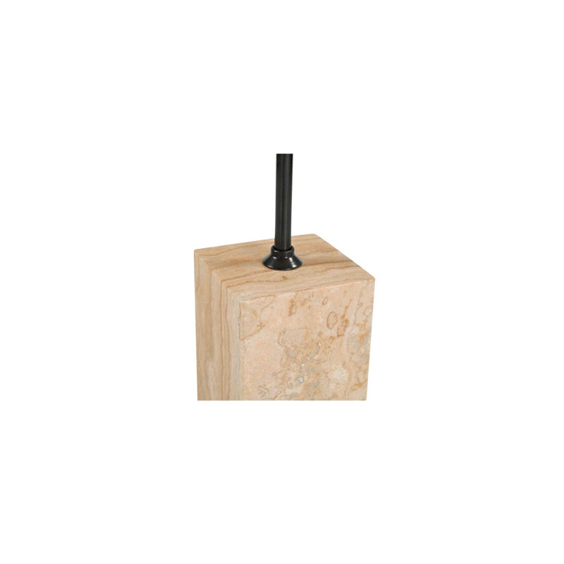 Caro Stone End Table, Beige