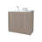 Haivana Utility Sink Base Cabinet With Double Doors And Interior Shelf, White Oak