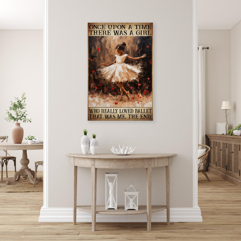 Une fille qui a vraiment aimé le ballet - 1 pièce rectangulaire Une fille qui a vraiment aimé le ballet - 1 pièce, reproduction d'art graphique sur toile tendue