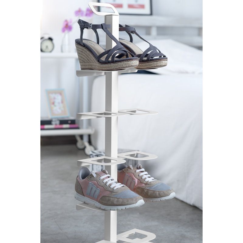 5 Pair Shoe Rack, White