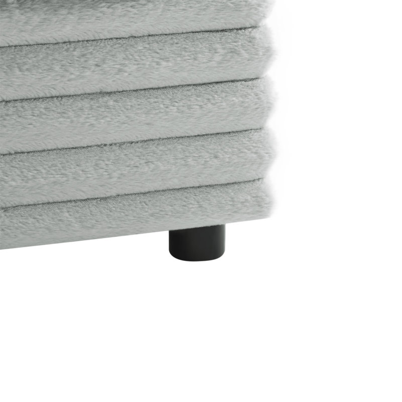 Jenny Plush Polyester 40 In. Square Ottoman