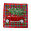 Serviette de cocktail en satin de coton à motif arbre de Noël