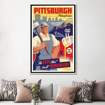 Affiche de voyage Pittsburgh Steel Worker par Jim Zahniser-impression d’art graphique