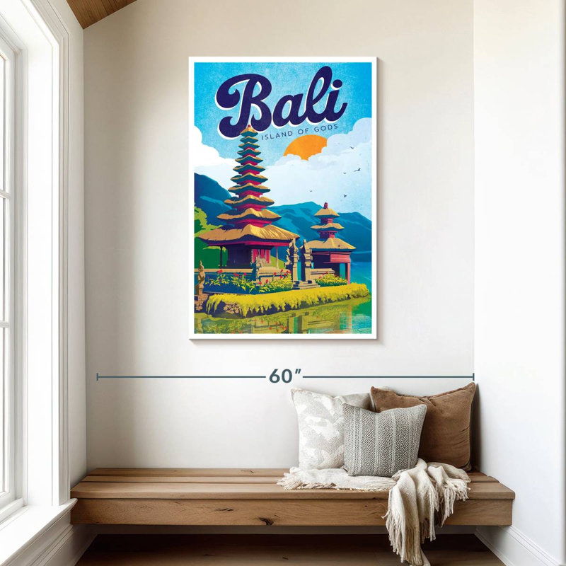 Bali Bali, affiche rétro, H 45 po x l 30 po
