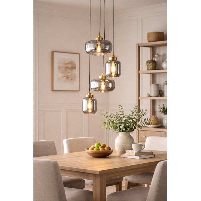 Equinox 4-Light Cluster Jar Pendant