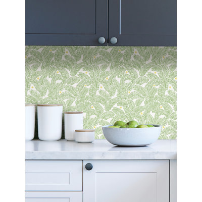 Silber Peel & Stick Floral Roll
