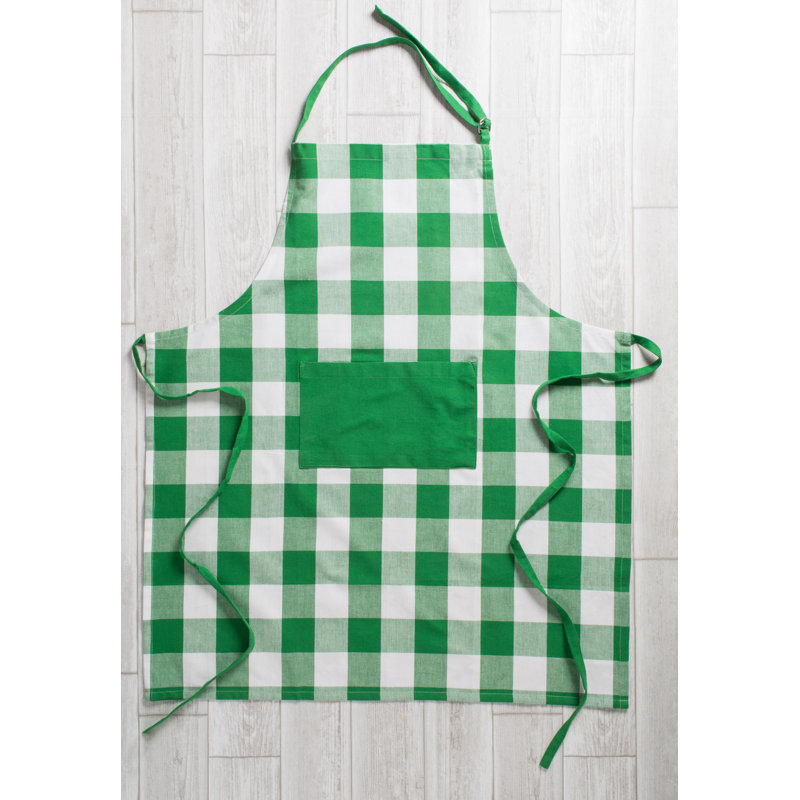Tablier de cuisine à carreaux Wolsingham, Vert trèfle