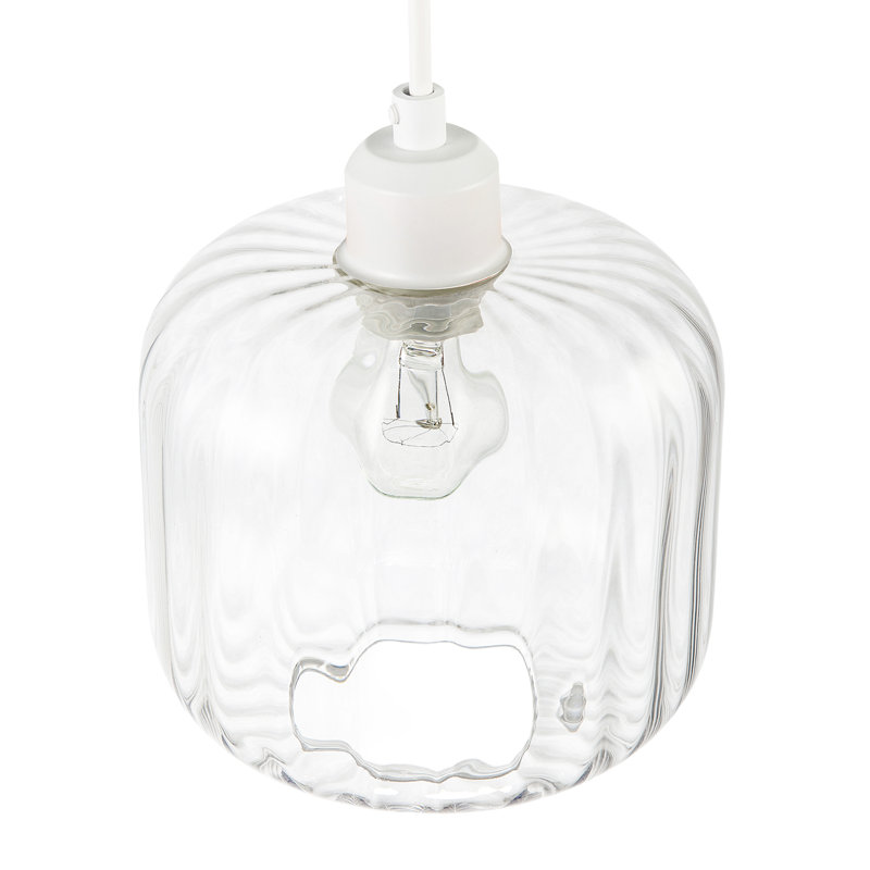 20cm H Glass Square Lamp Shade ( Slip-On ), Clear