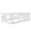 Structure de lit simple en bois avec clôture Wood-38426045-38426044