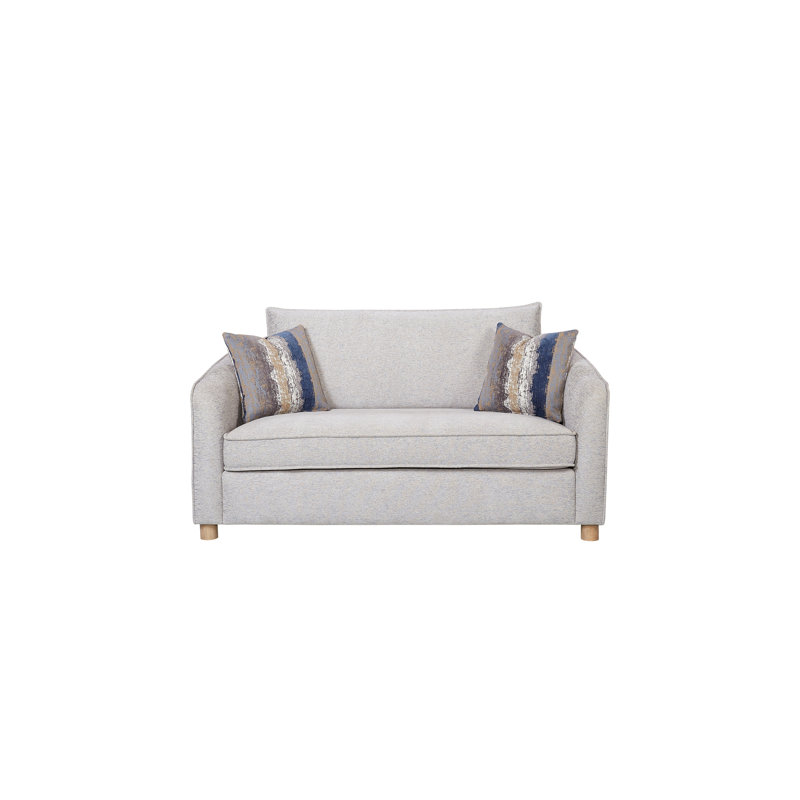 Causeuse en tissu sable - 2 coussins en duvet
