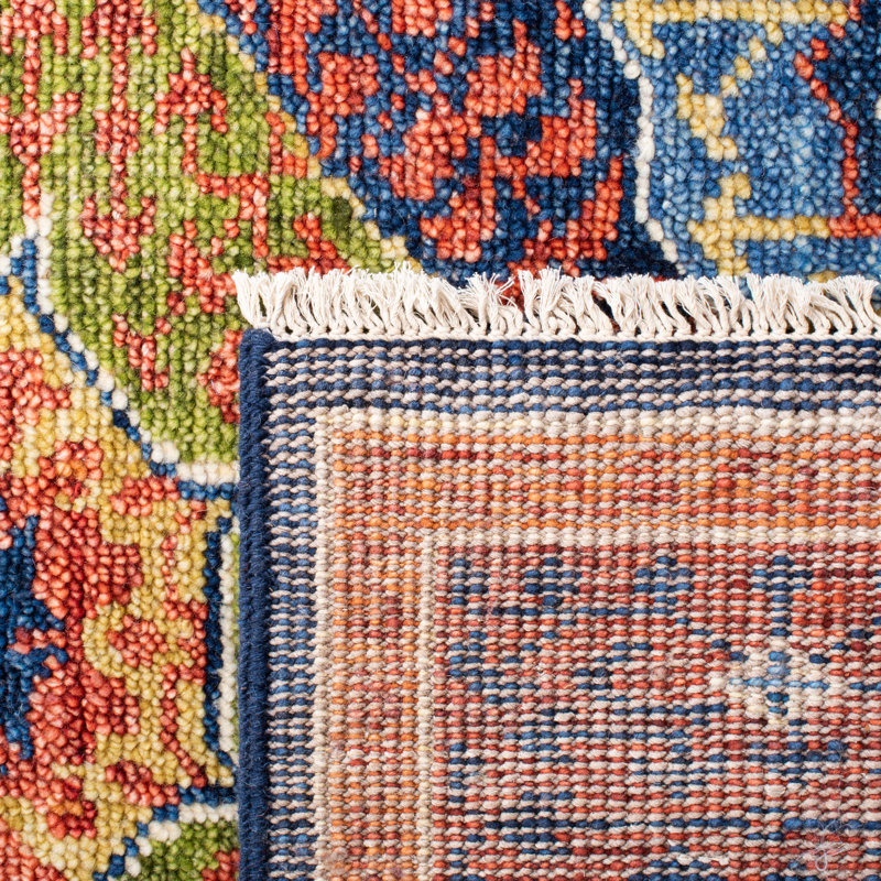 Hand Knotted Wool And Cotton Southwestern Rug, Rectangle 9' x 12'