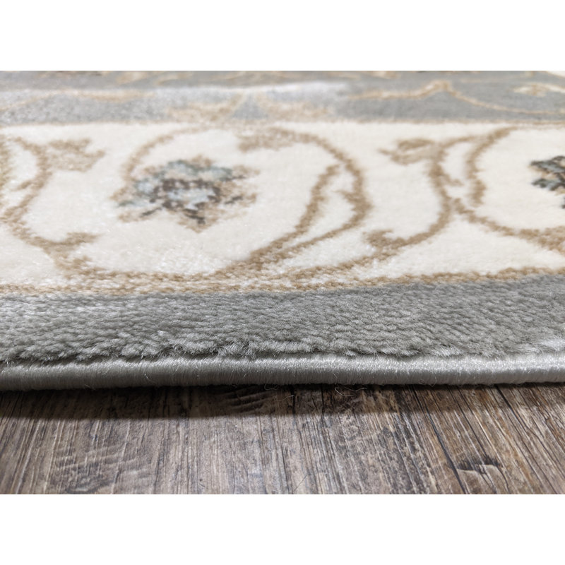 Tapis gris Ackermanville, Rond 5 pi 3 po