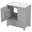 Meuble-lavabo 30 po avec lavabo, une porte avec tablette et trois tiroirs, porte à fermeture en douceur-135053131