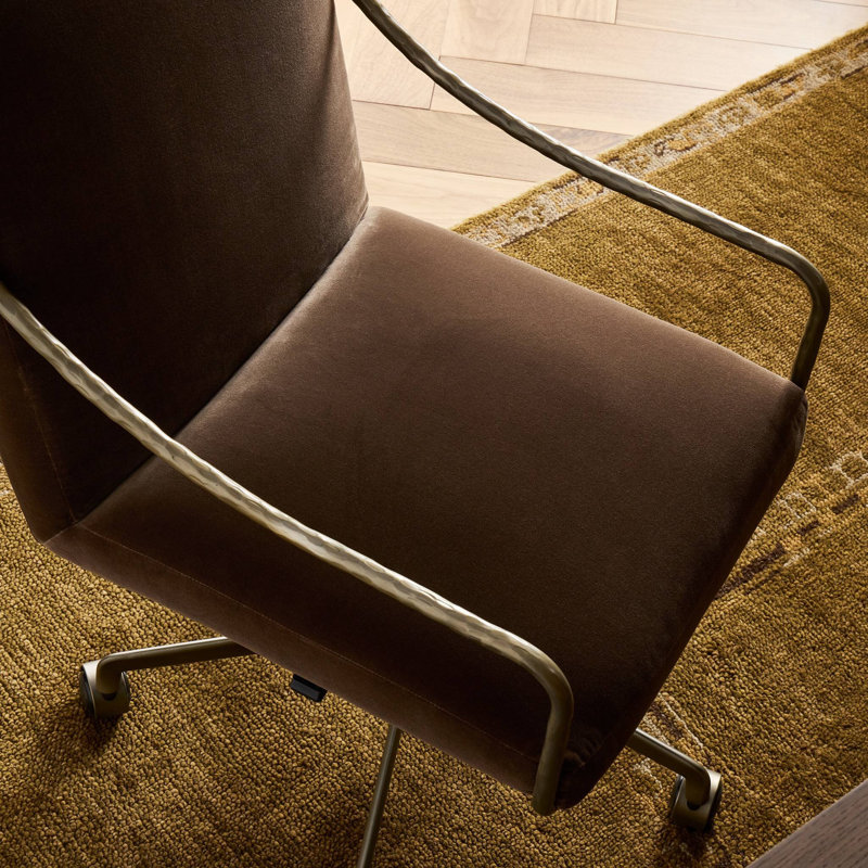 Alonzo Desk Chair-Blamont Cream, Surrey Mink