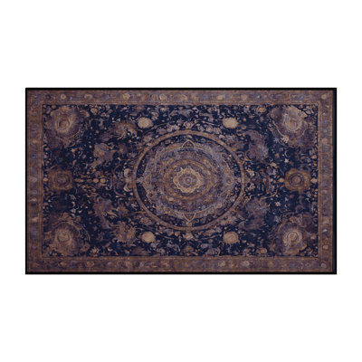 Tapis noir lavable à la machine