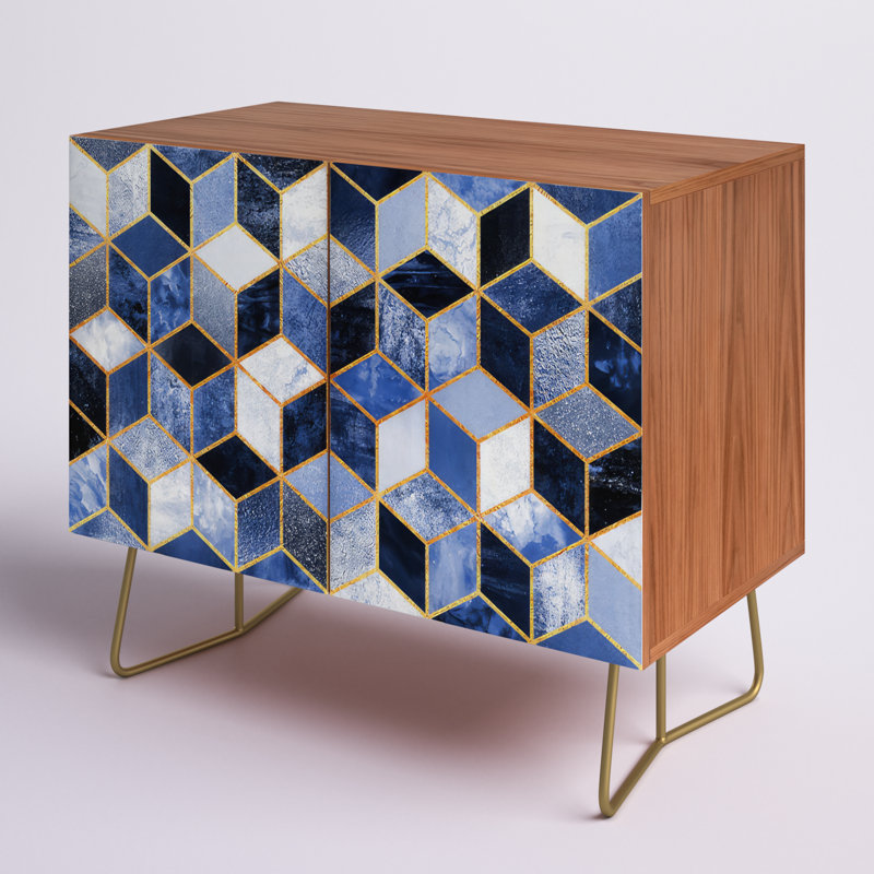 Accent Cabinet, Brown/Gold