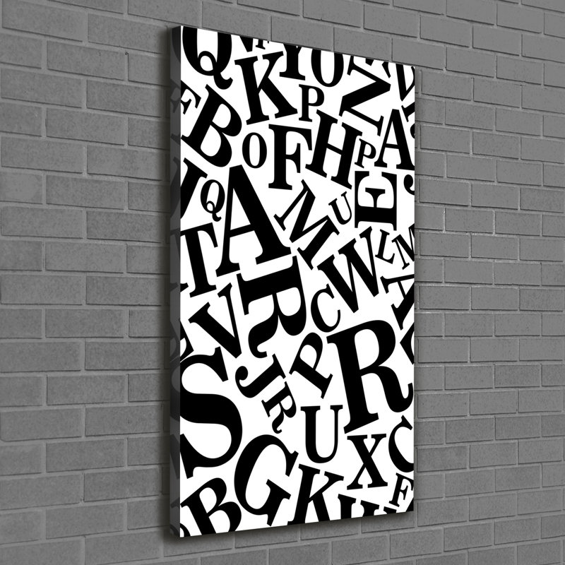 Avihai Alphabet - Wrapped Canvas Print