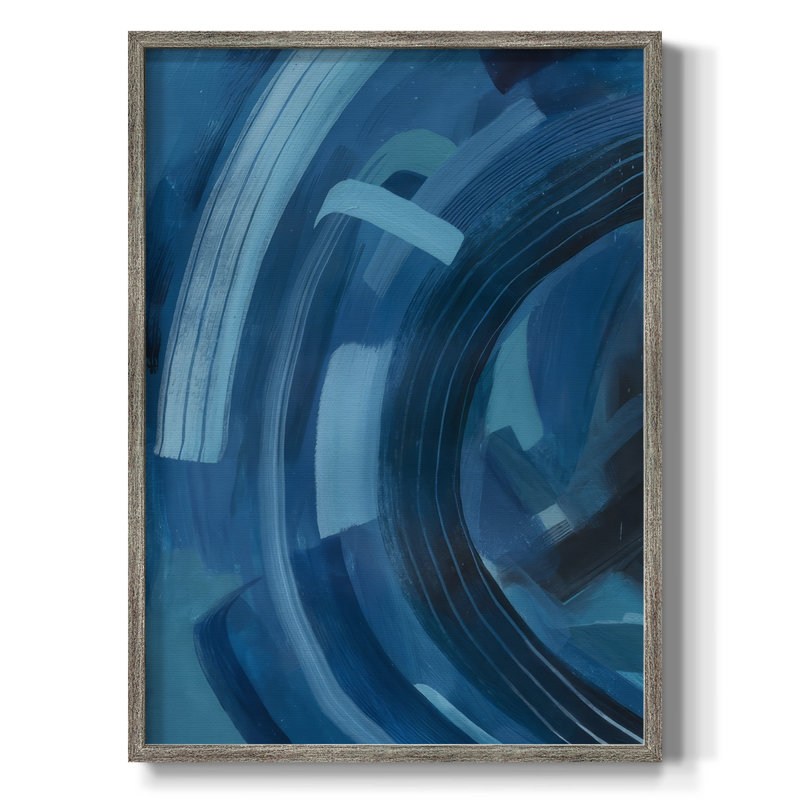Blue Sighs II Framed Print - Solid Wood, 15" H x 12" W