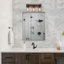 Éclairage pour meuble-lavabo noir moderne à 3 lumières à intensité variable Roksana