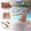 Chaise Adirondack pliante en bois d'acacia résistant aux intempéries