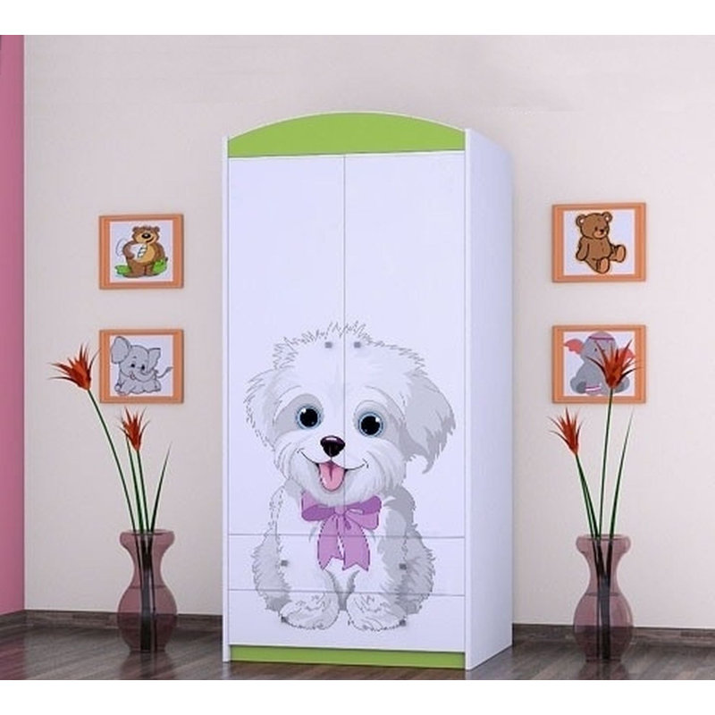 Nieto 2 Door Wardrobe, Green