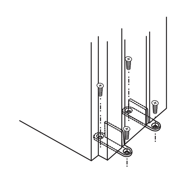 Guide inférieur de porte d'armoire Prime-Line