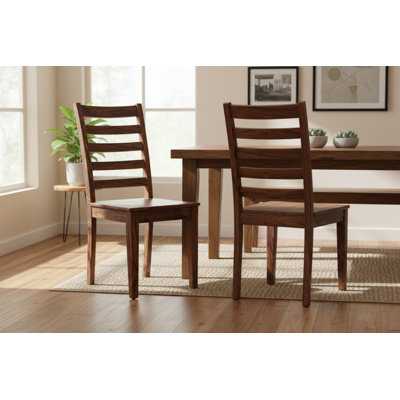 Chaise d'appoint cloutée en bois massif clermont