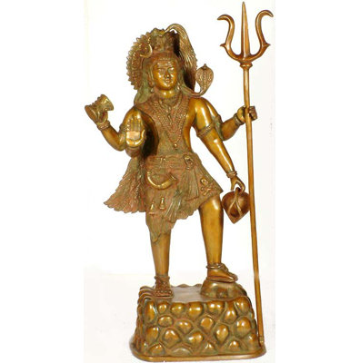 Shiva Standing Atop Mount Kailasha Statue
