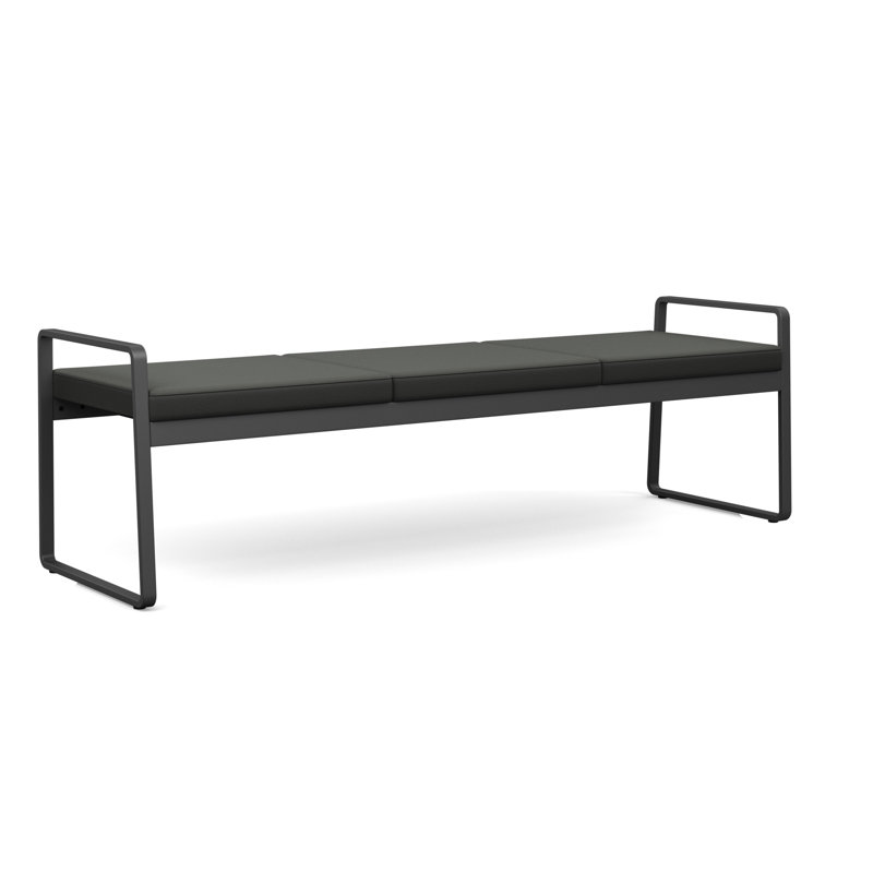 Structure en métal 3 places Gansett, Graphite Visite Libre - Tissu uni, Gris anthracite