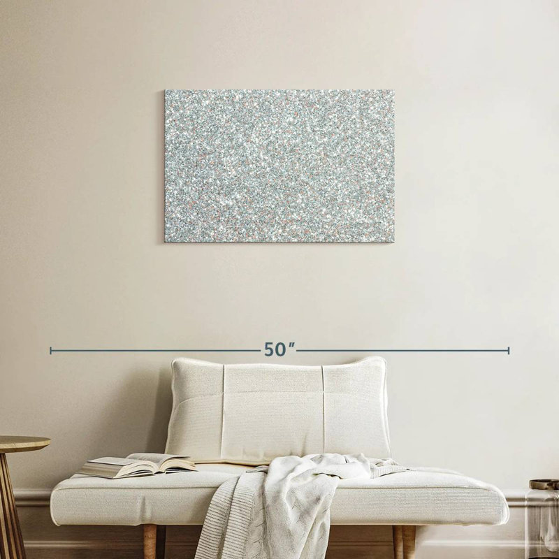 Kerner Silver Glitter Abstract, 20" H x 30" W